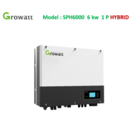 Growatt  Model : SPH6000  6 kw  1 P HYBRID. 5 years warranty