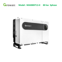 Growatt  Model : MAX80KTL3-X     80 kw  3phase. 10 years warranty