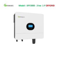 Growatt  Model : SPF3000   3 kw  1 P OFFGRID. 5 years warranty